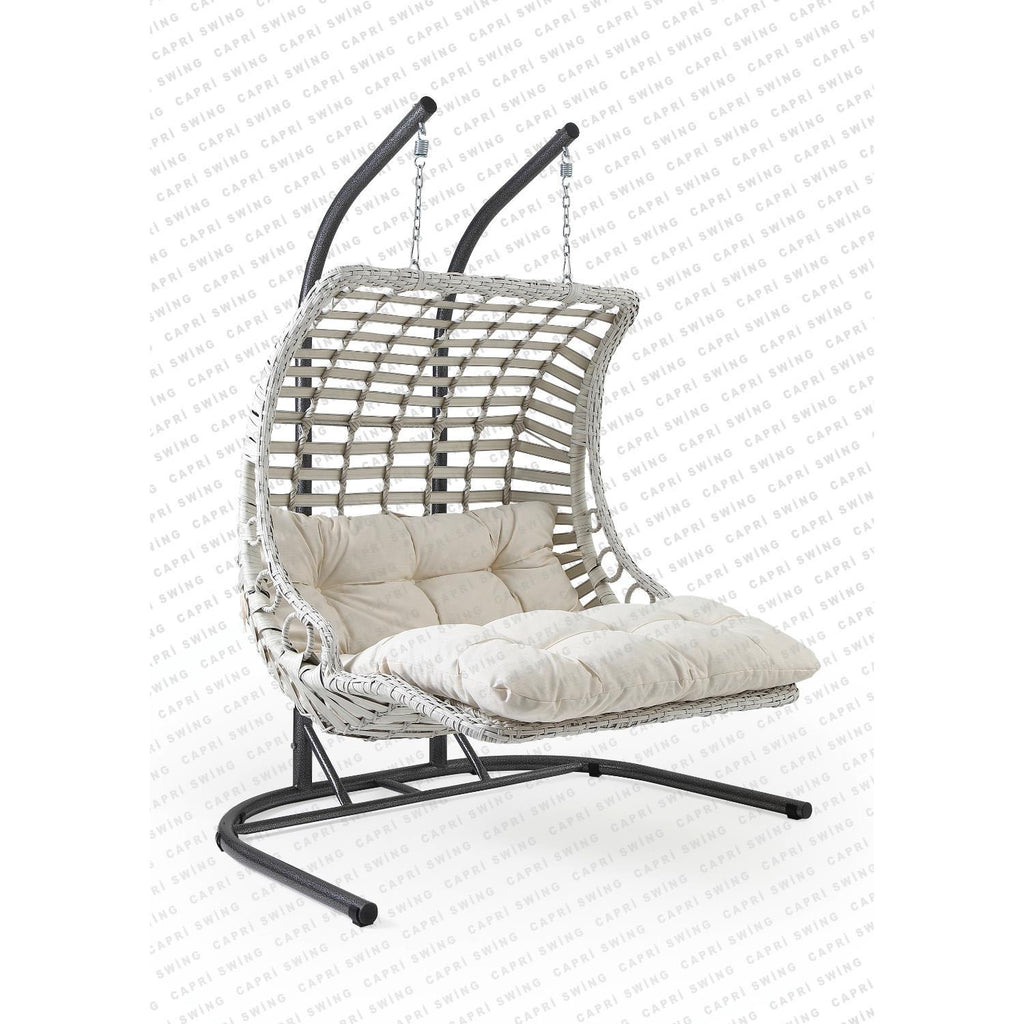 Capri Swing Bodrum Double Çiftli Rattan Bahçe Salıncağı | Rehome