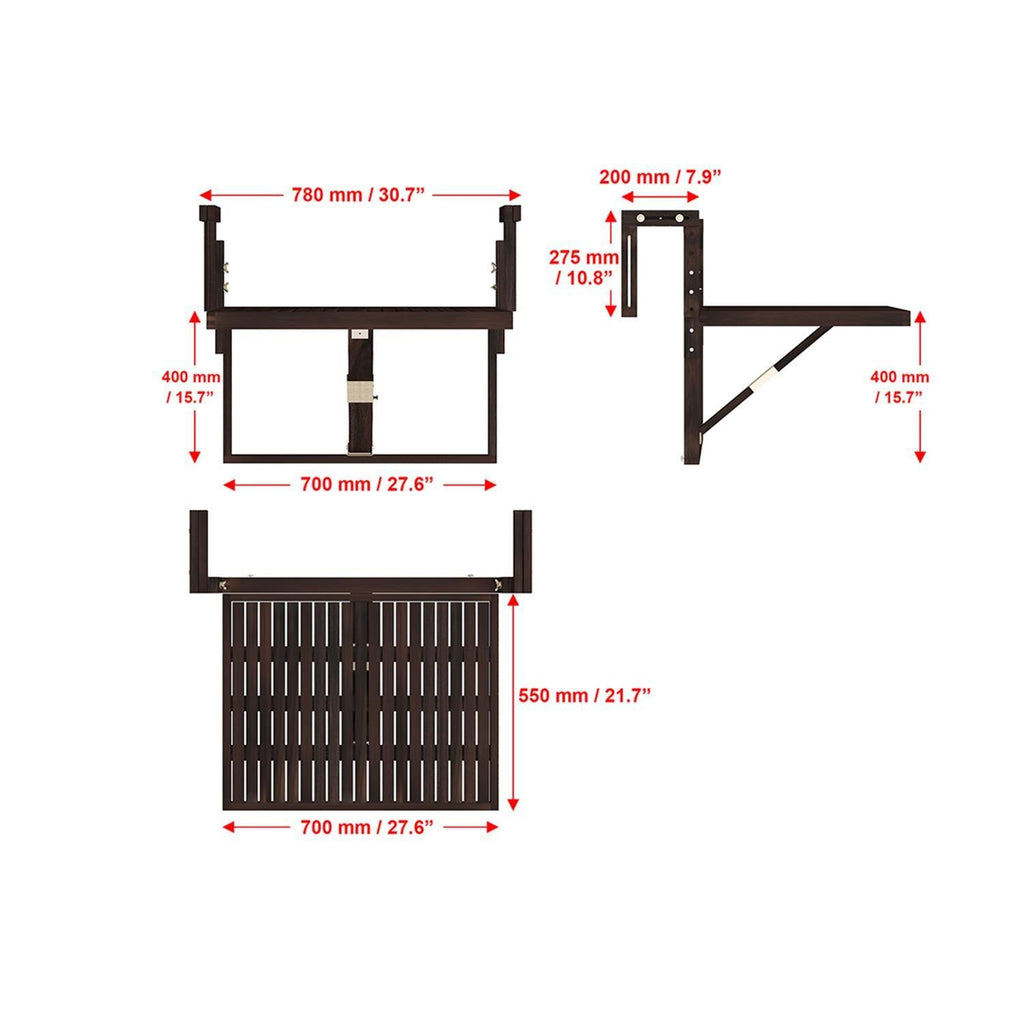 portatif balkon masası