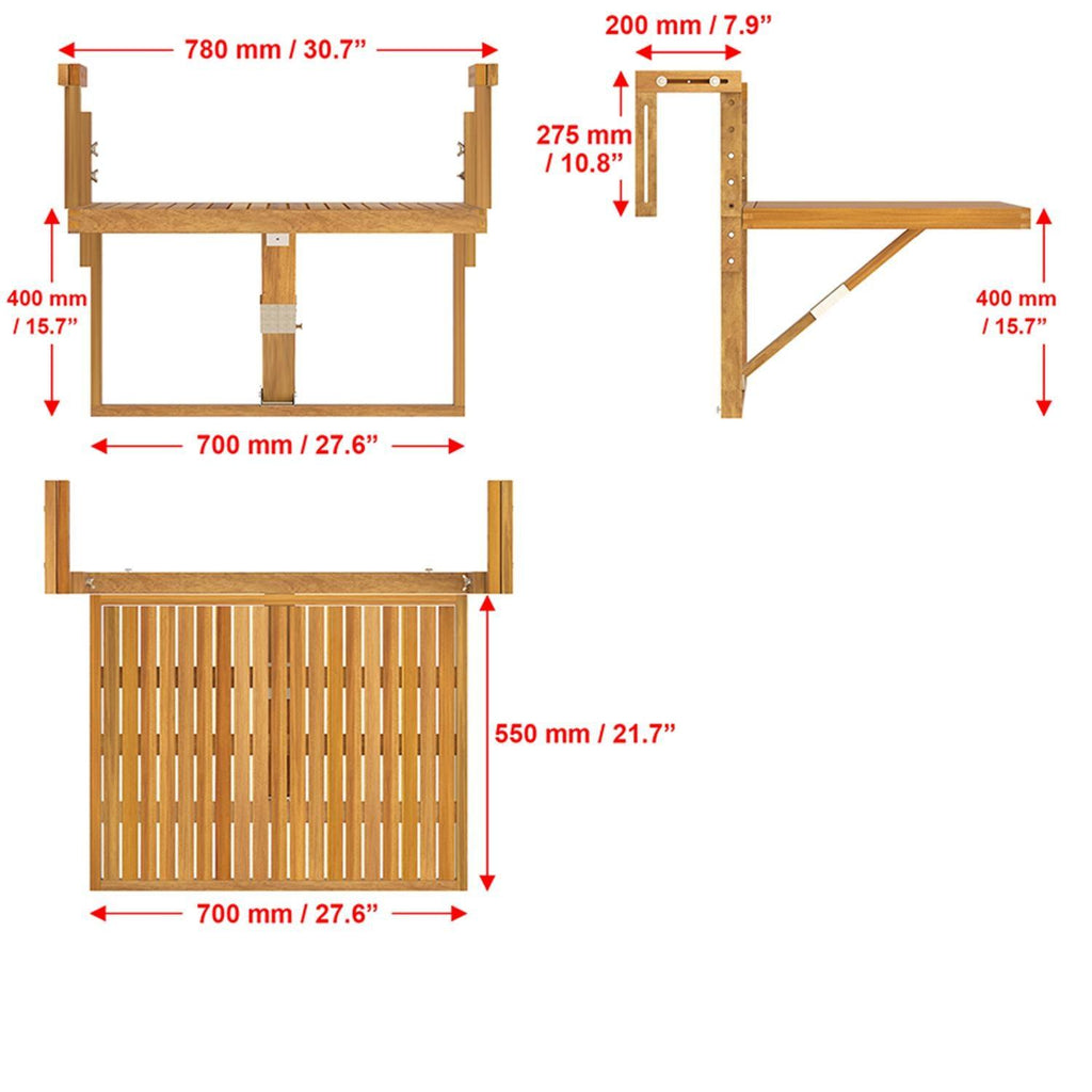 katlanır balkon masası - ahşap masa modelleri